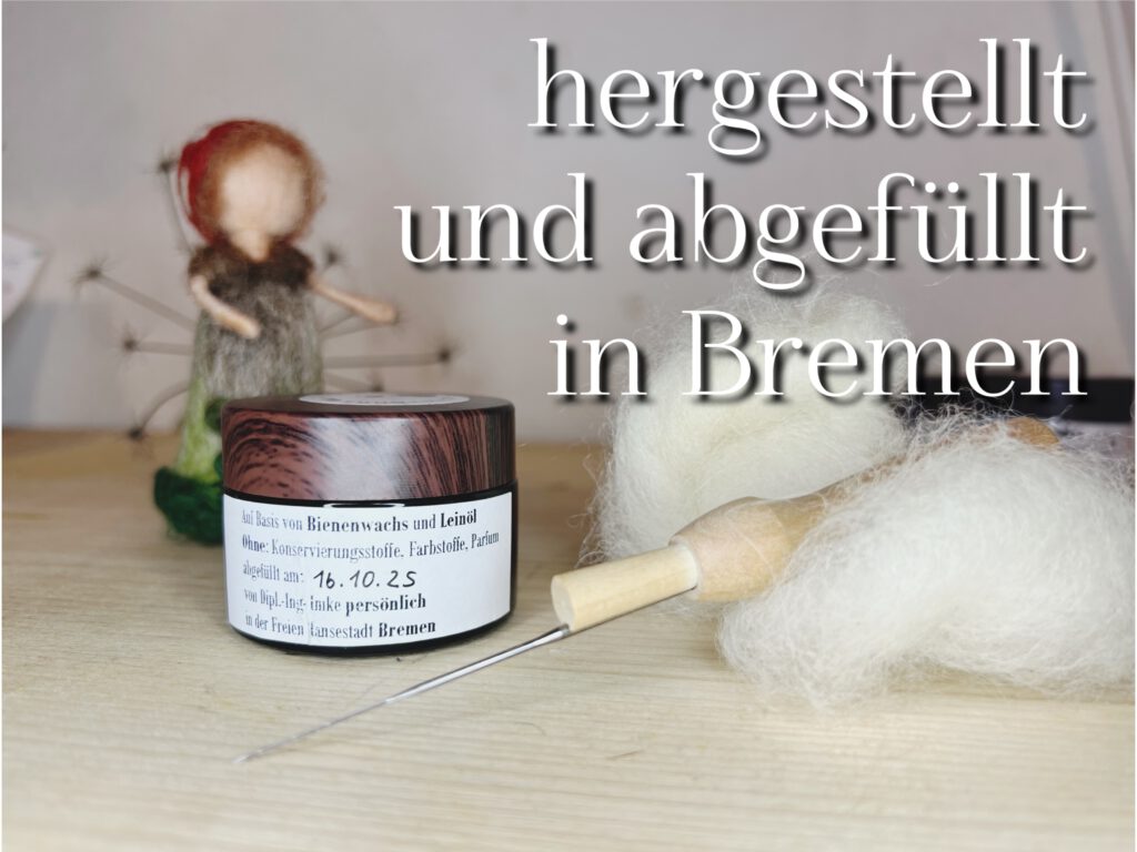 Filzwachs zum Nadelfilzen filzwax elfenwachs feltingwax