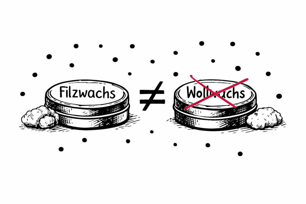 Filzwachs ist nicht Wollwachs