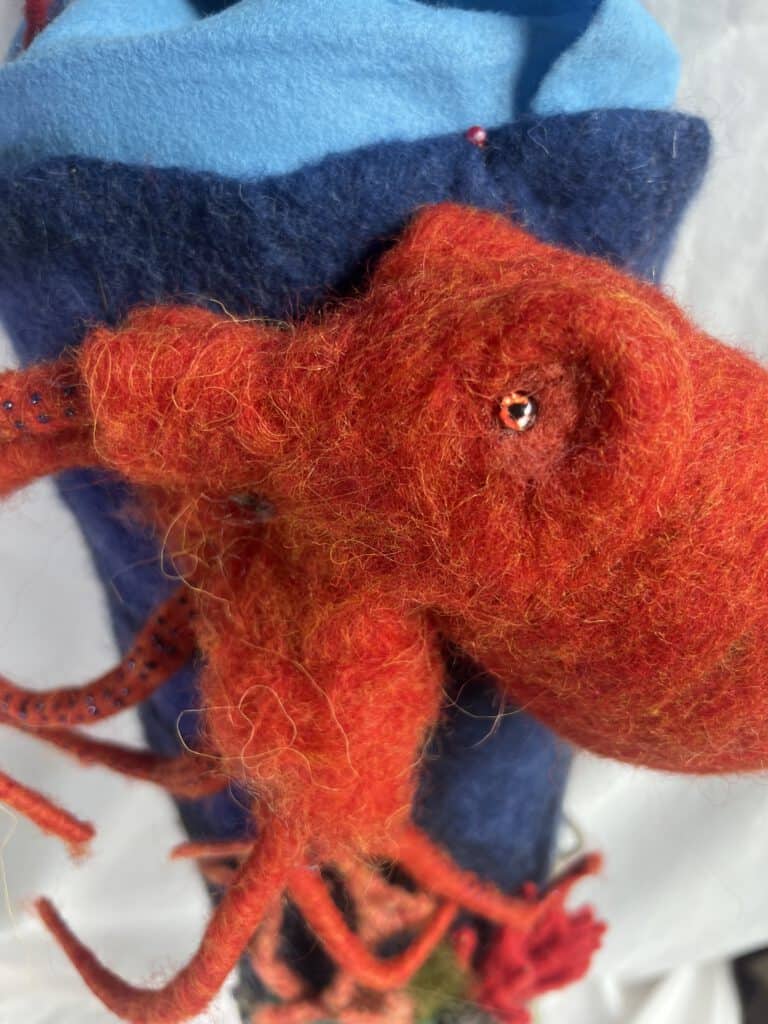 Oktopuss oder kraken gefilzt auf Schultüte
