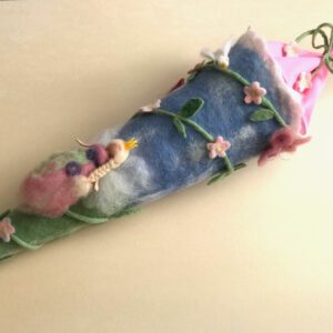 filz Schultüte Fee mit Blumen