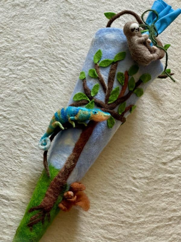 Schultüte Chamäleon und Faultier 1
