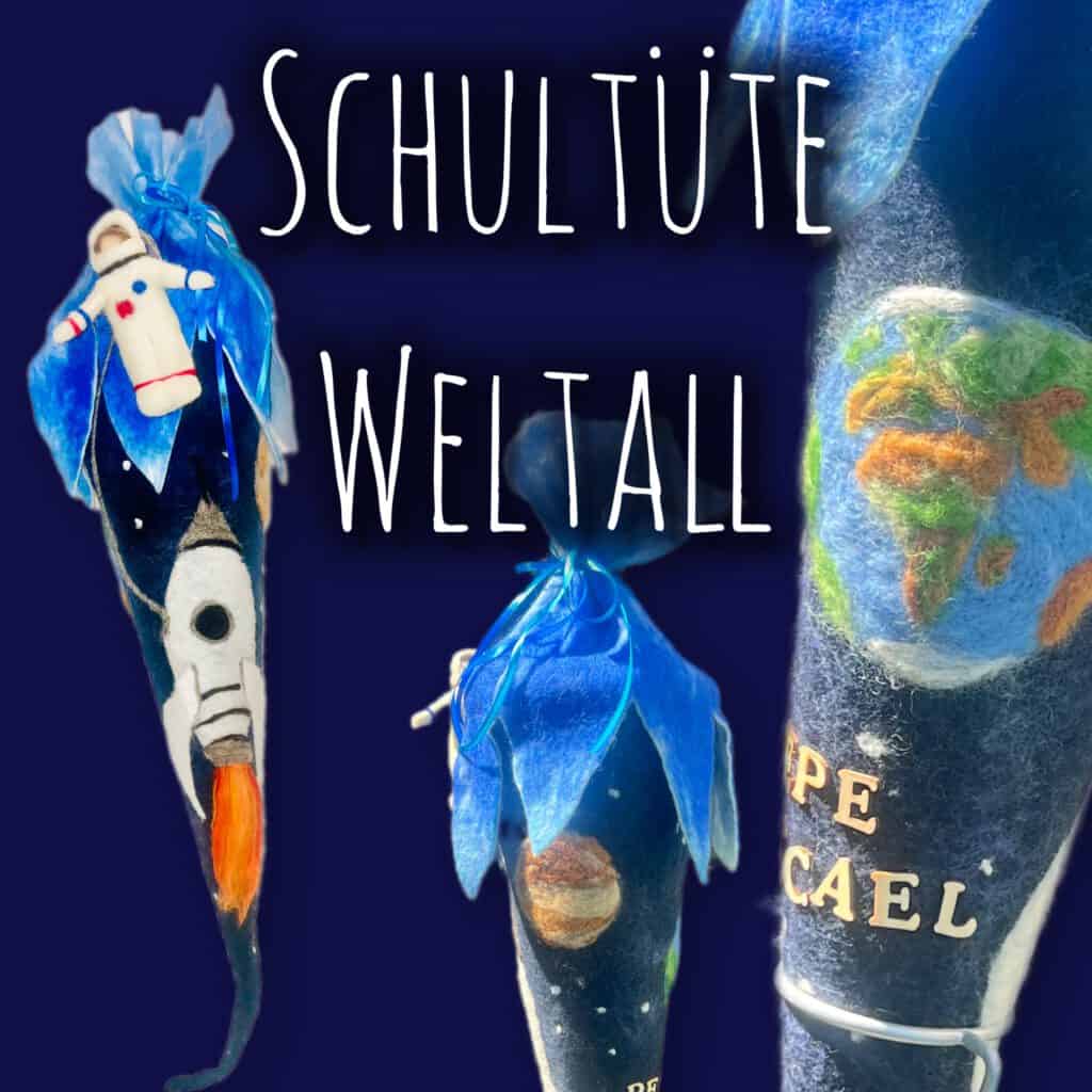Schultüte Weltraum, Rakete und Astronaut