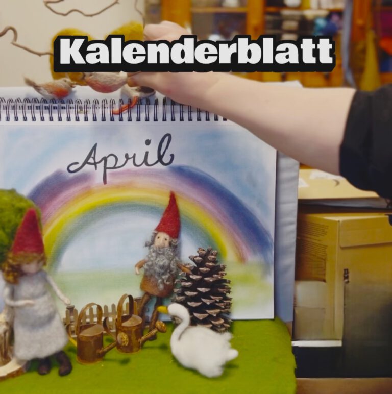 Kalenderblatt April mit Seccorell DIY kostenlose Malanleitung