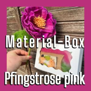 Materialbox-pfingstrose-pink Material-Box Pfingstrose pink als Ergänzung zu DIY-Box Pfingstrose. ache Deine eigene Filzblume selber